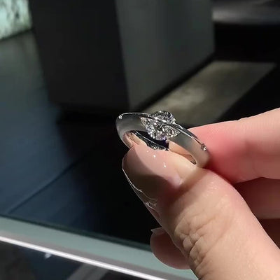 Smart Ring Around Planet Rotatable Opening