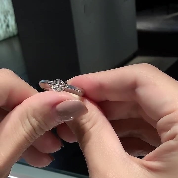 Smart Ring Around Planet Rotatable Opening